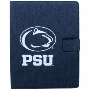 navy fabric portfolio with Penn State Athletic Logo above PSU